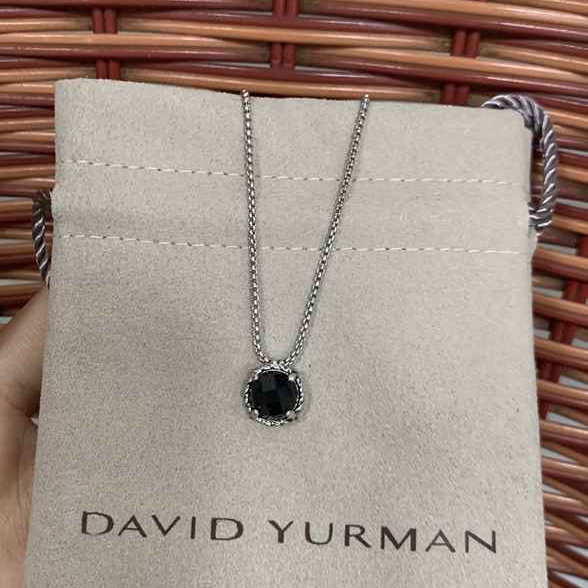 David Yurman Albion 20mm Black Crystal And Diamond Pendant